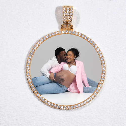 MEDIUM 3D CIRCLE CUSTOM PICTURE PENDANT