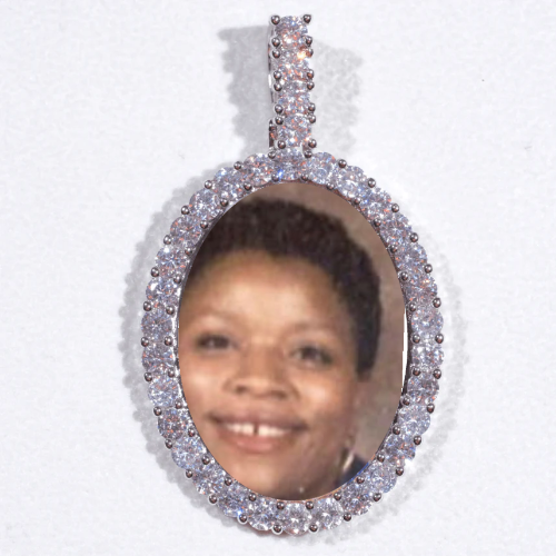 Large 3D Oval Custom Picture Pendant