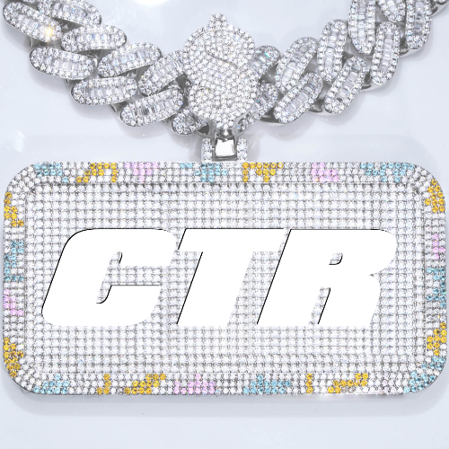 CUSTOM LETTER NECKLACE 3D COLORFUL SQUARE