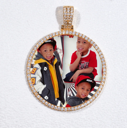 MEDIUM 3D CIRCLE CUSTOM PICTURE PENDANT