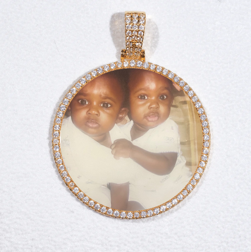 MEDIUM 3D CIRCLE CUSTOM PICTURE PENDANT