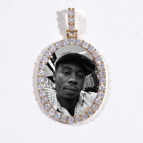 3D Oval Custom Picture Pendant