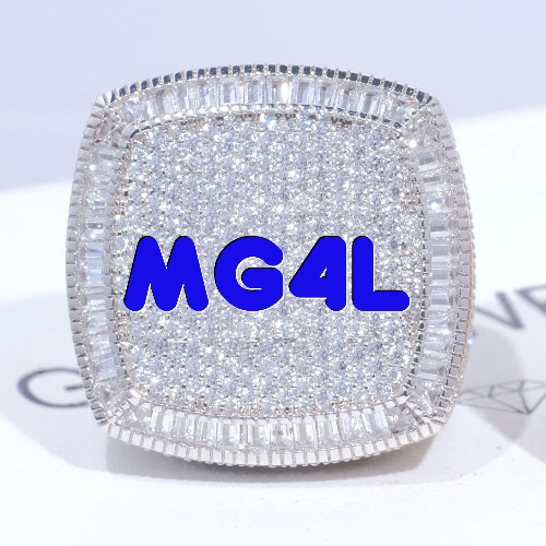 CUSTOM LETTER 3D ICED RING