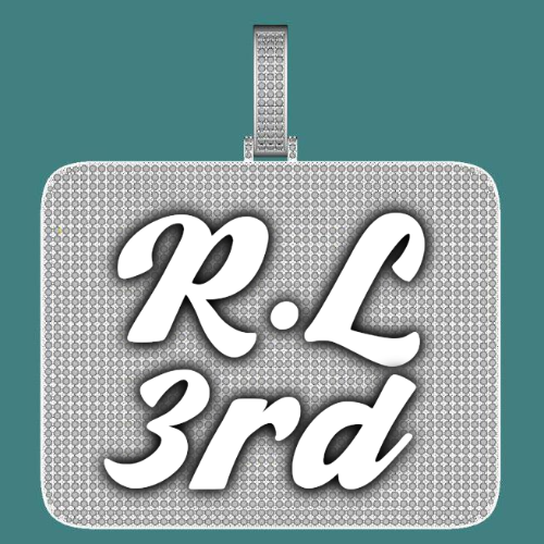 CUSTOM LETTER NECKLACE 3D BIG SQUARE