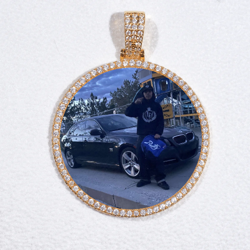 MEDIUM 3D CIRCLE CUSTOM PICTURE PENDANT