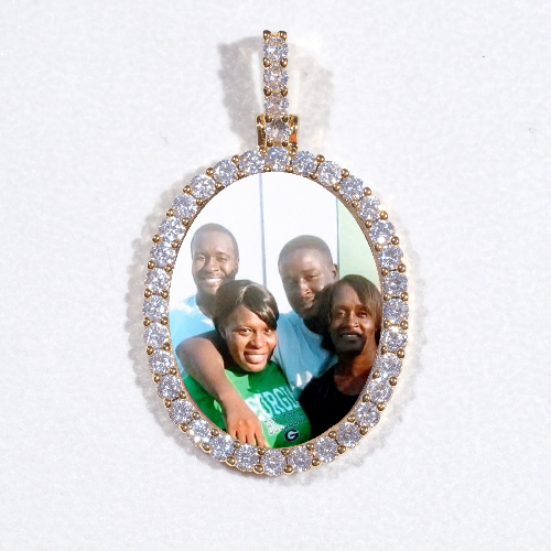 3D Oval Custom Picture Pendant