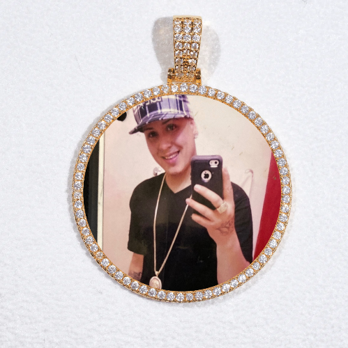 MEDIUM 3D CIRCLE CUSTOM PICTURE PENDANT