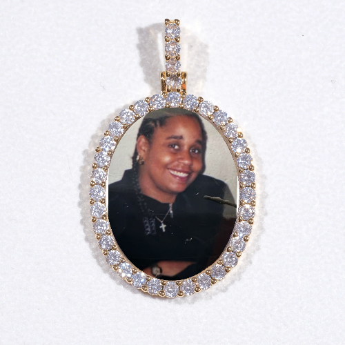3D Oval Custom Picture Pendant