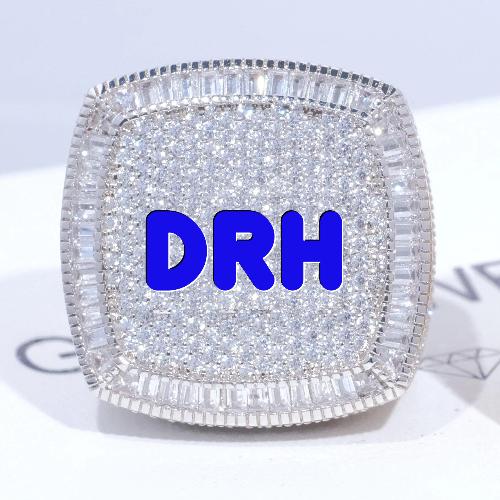 CUSTOM LETTER 3D ICED RING