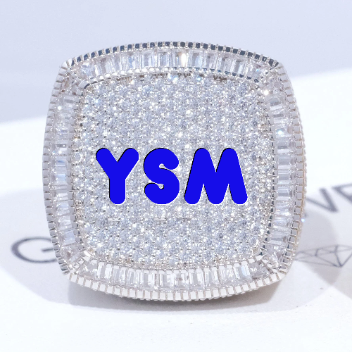 CUSTOM LETTER 3D ICED RING