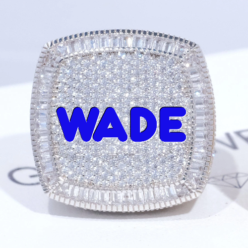 CUSTOM LETTER 3D ICED RING