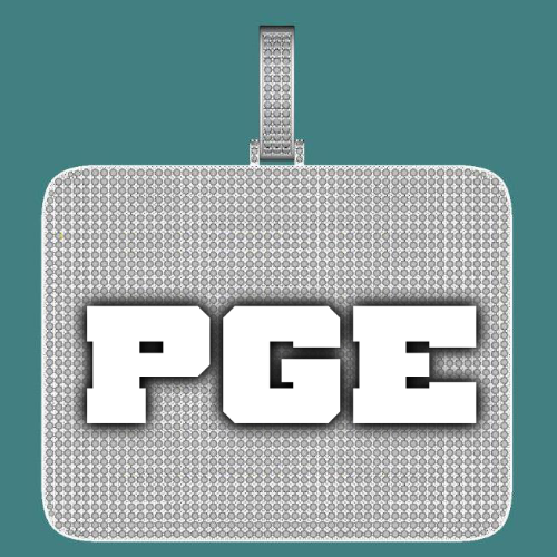 CUSTOM LETTER NECKLACE 3D BIG SQUARE