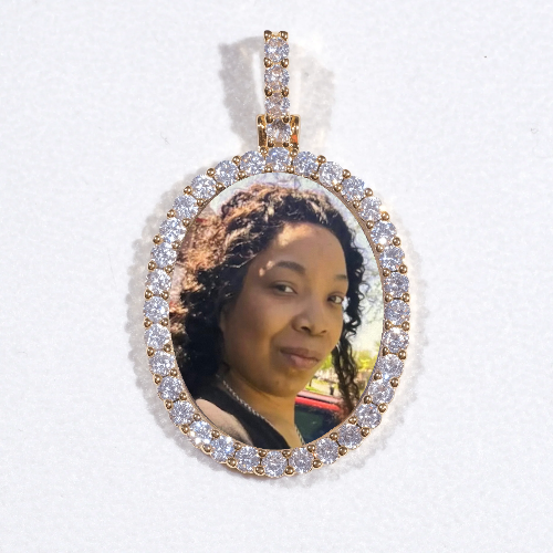 3D Oval Custom Picture Pendant