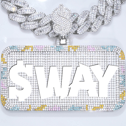 CUSTOM LETTER NECKLACE 3D COLORFUL SQUARE