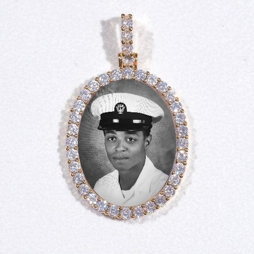 3D Oval Custom Picture Pendant