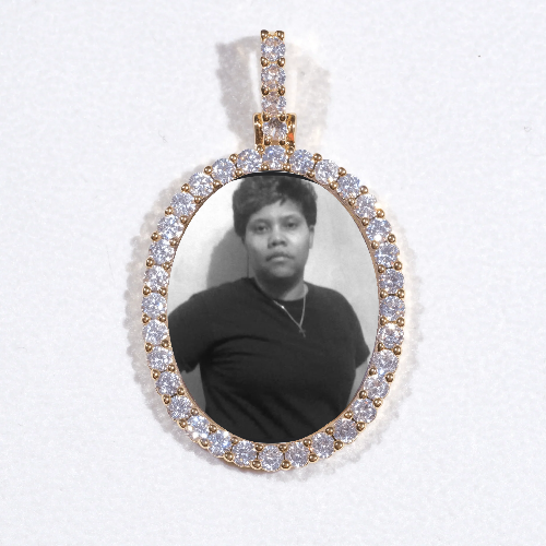 3D Oval Custom Picture Pendant