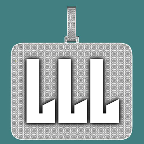 CUSTOM LETTER NECKLACE 3D BIG SQUARE