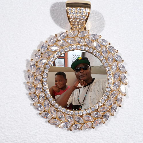 Large 3D Wheat Ear Custom Picture Pendant