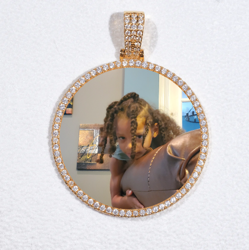 MEDIUM 3D CIRCLE CUSTOM PICTURE PENDANT