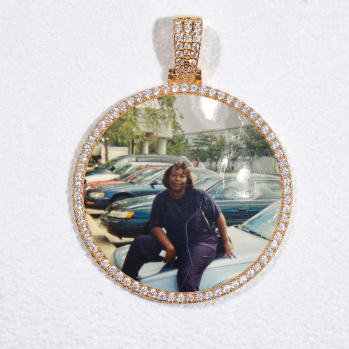MEDIUM 3D CIRCLE CUSTOM PICTURE PENDANT