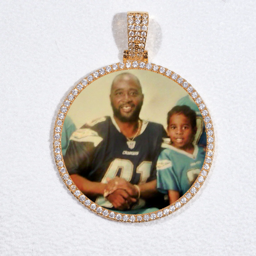 MEDIUM 3D CIRCLE CUSTOM PICTURE PENDANT