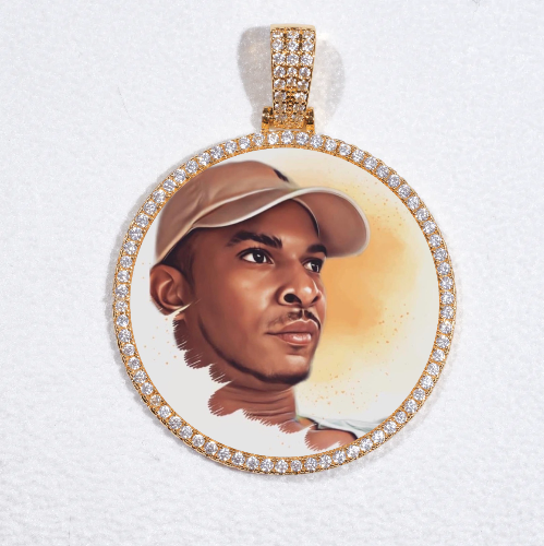 MEDIUM 3D CIRCLE CUSTOM PICTURE PENDANT