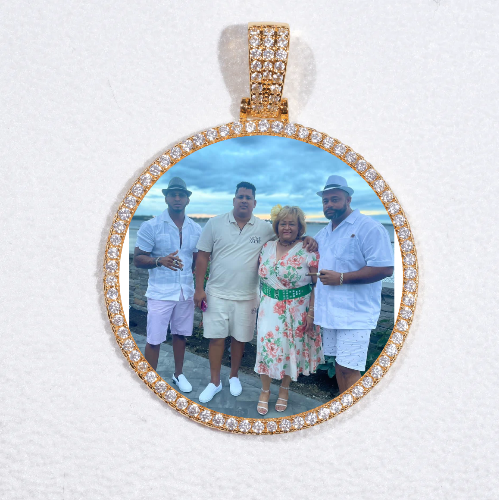 MEDIUM 3D CIRCLE CUSTOM PICTURE PENDANT