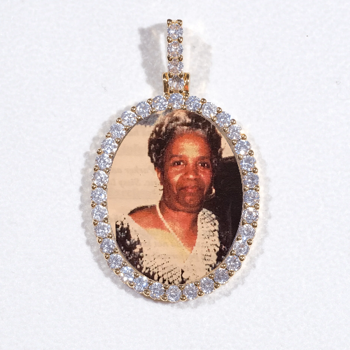 3D Oval Custom Picture Pendant