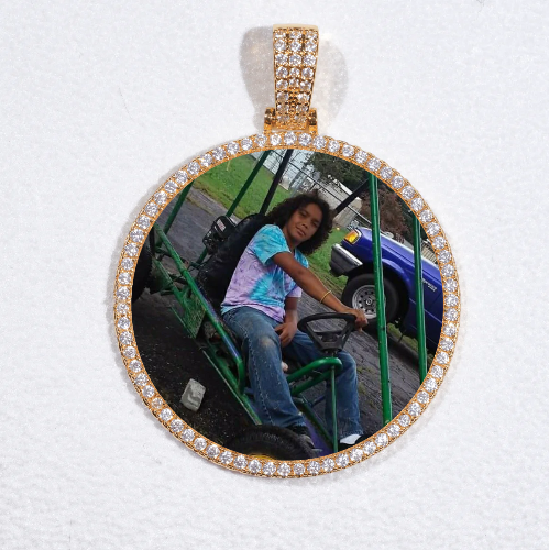 MEDIUM 3D CIRCLE CUSTOM PICTURE PENDANT