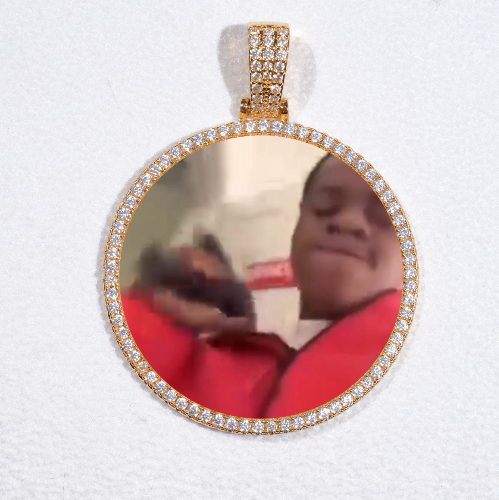MEDIUM 3D CIRCLE CUSTOM PICTURE PENDANT