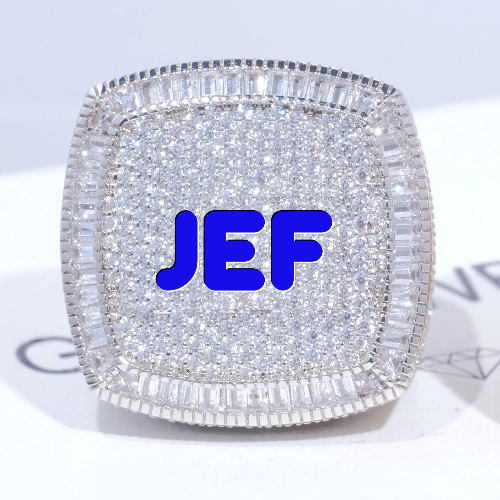 CUSTOM LETTER 3D ICED RING