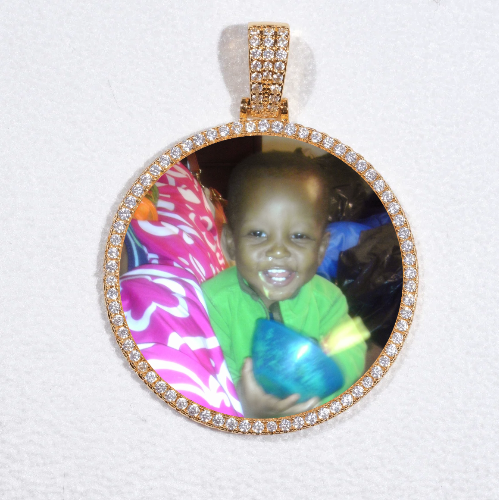 MEDIUM 3D CIRCLE CUSTOM PICTURE PENDANT