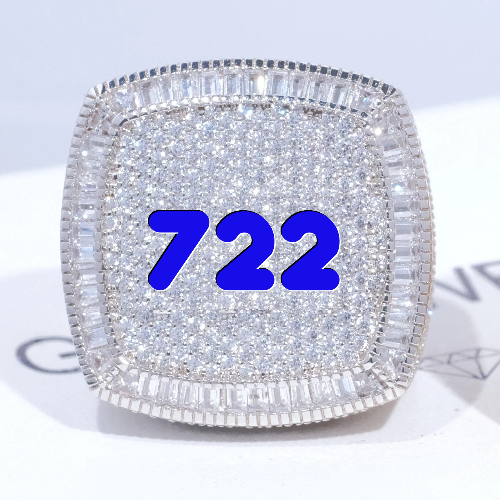 CUSTOM LETTER 3D ICED RING
