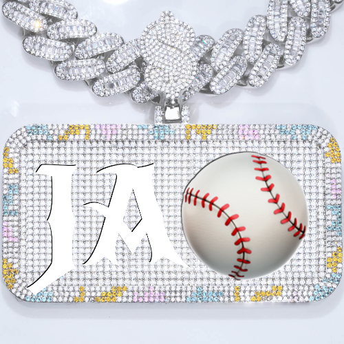 CUSTOM LETTER NECKLACE 3D COLORFUL SQUARE