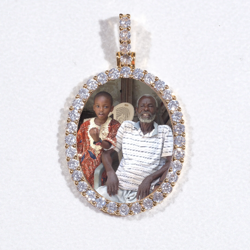 3D Oval Custom Picture Pendant