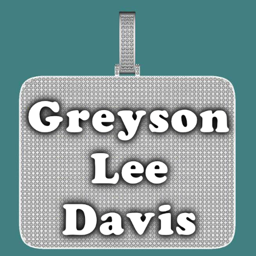 CUSTOM LETTER NECKLACE 3D BIG SQUARE