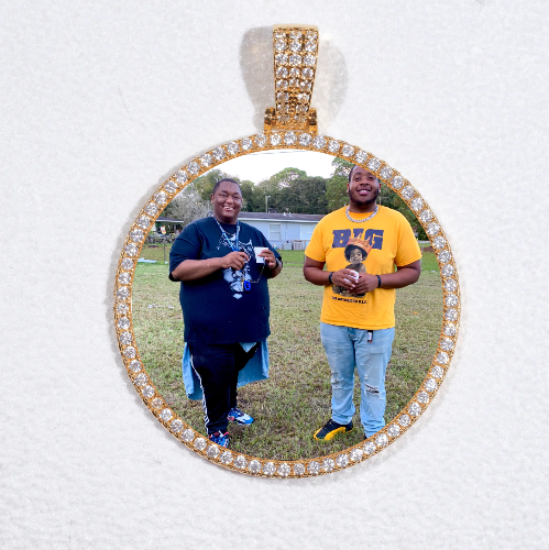 MEDIUM 3D CIRCLE CUSTOM PICTURE PENDANT