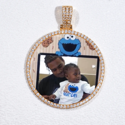 MEDIUM 3D CIRCLE CUSTOM PICTURE PENDANT