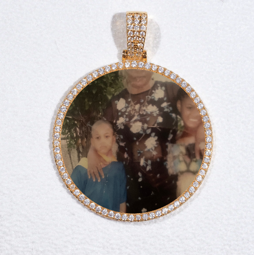 MEDIUM 3D CIRCLE CUSTOM PICTURE PENDANT