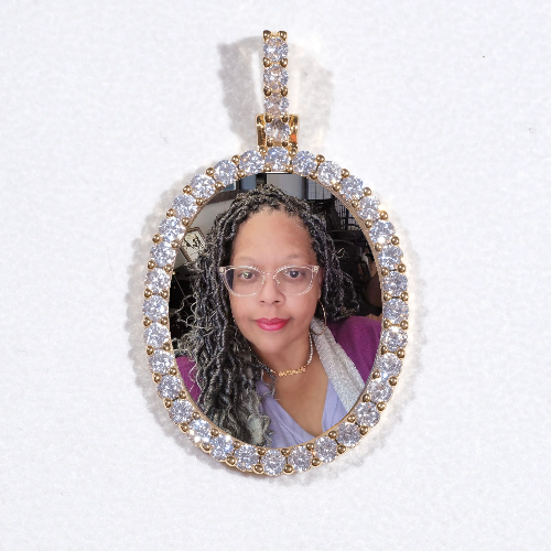 3D Oval Custom Picture Pendant
