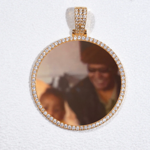 MEDIUM 3D CIRCLE CUSTOM PICTURE PENDANT