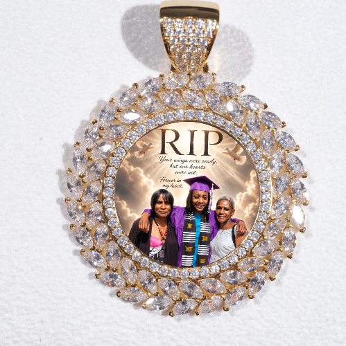 Large 3D Wheat Ear Custom Picture Pendant
