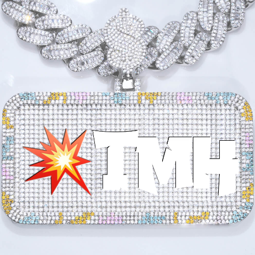 CUSTOM LETTER NECKLACE 3D COLORFUL SQUARE