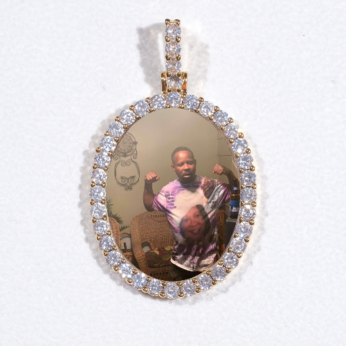 3D Oval Custom Picture Pendant