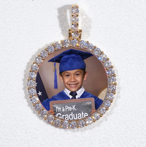 3D CIRCLE CUSTOM PICTURE PENDANT SMALL SIZE