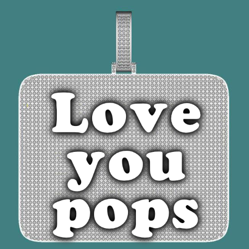 CUSTOM LETTER NECKLACE 3D BIG SQUARE