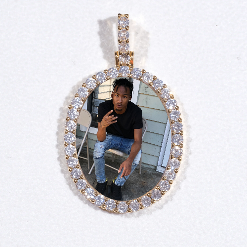 3D Oval Custom Picture Pendant