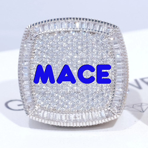 CUSTOM LETTER 3D ICED RING