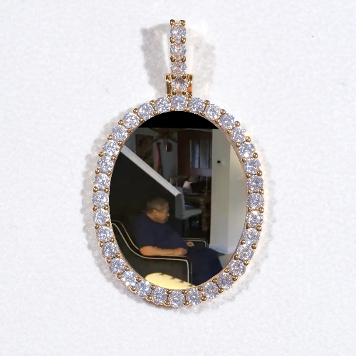 3D Oval Custom Picture Pendant