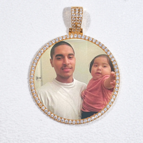 MEDIUM 3D CIRCLE CUSTOM PICTURE PENDANT